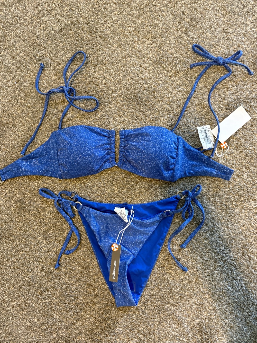 Brand new! Sparkle blue bikini set